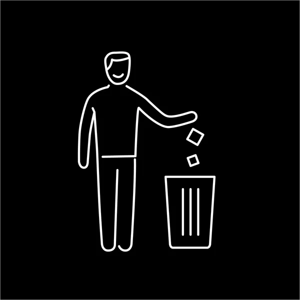 Symbol with recycle bin — Stok Vektör