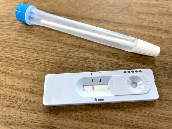 Covid Antigen Rapid Test Kit Resultado Negativo — Foto de Stock