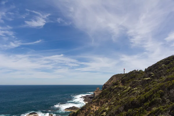 Cape Schanck Lighthouse with blue skies — Stock Photo, Image