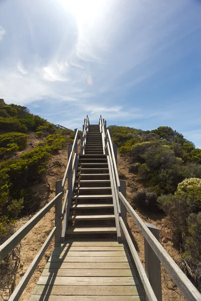 Schodami wzdłuż wybrzeża Cape Schanck — Zdjęcie stockowe