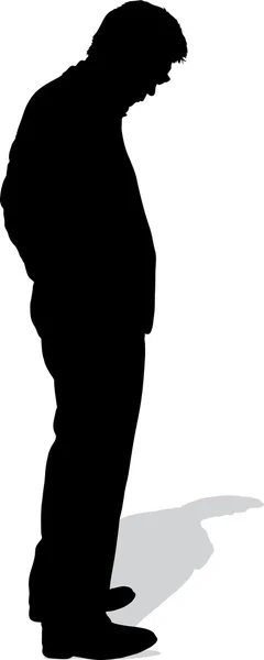 Vector silhouette of the standing man Stock Illustration