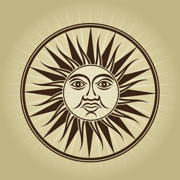 Vintage Retro Sun Illustration Stock Vector Image by ©renomartin #76358655