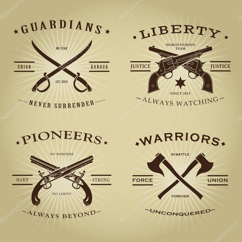 Vintage Retro Seals Set — Stock Vector © renomartin #76219375