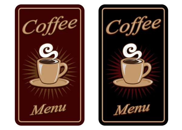 Retro Vintage Coffee Menu Design — Stockový vektor