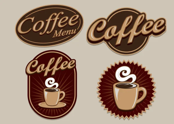 Desenhos de café retro vintage — Vetor de Stock