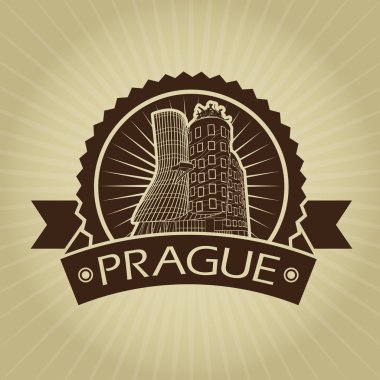 Vintage Retro Prague Dancing House Seal