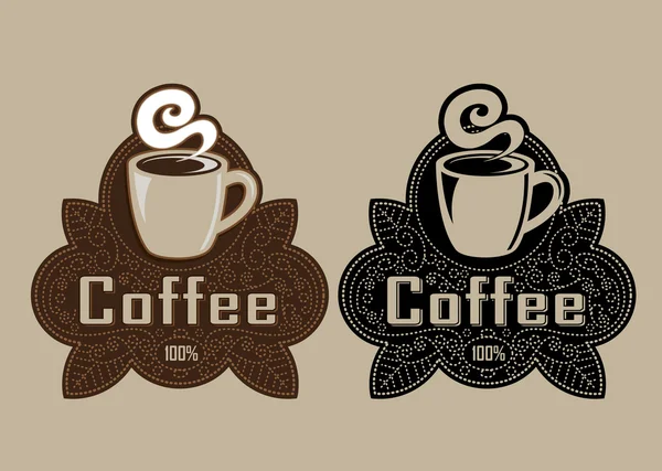 Sceau de café vintage rétro — Image vectorielle