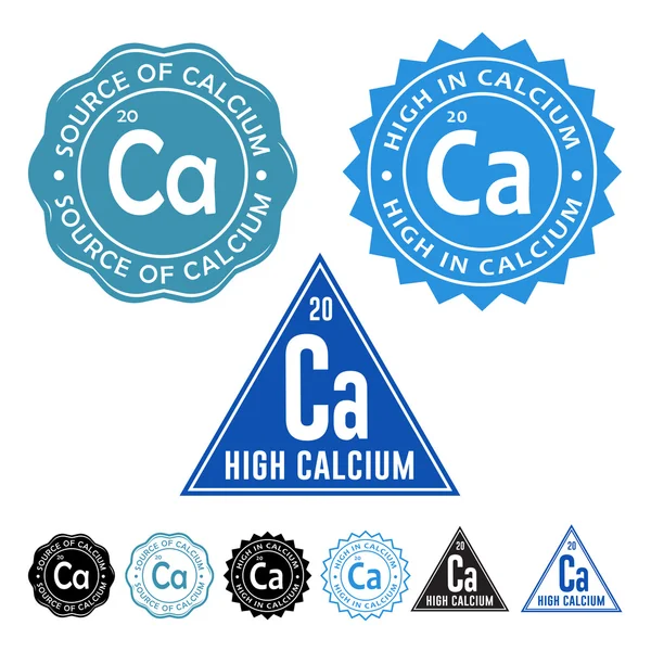 High in Calcium Seal Icon — ストックベクタ
