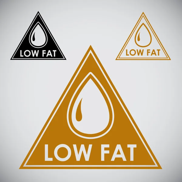 Low Fat Triangular Icon Seal — Stockvector