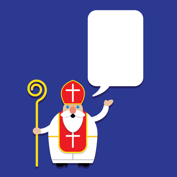 Saint Nicholas Svaty Mikulas with Talking Bubble