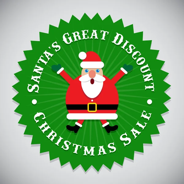 Santa's Great Discount Christmas Sale Seal — 图库矢量图片