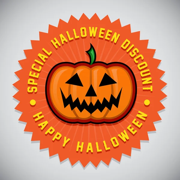 Special Halloween Discount Seal — Stockvector