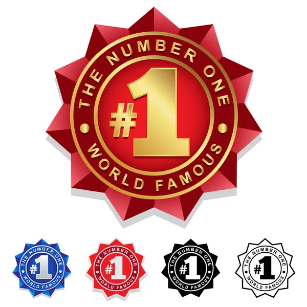 The Number One #1 Seal Badge — Stock Vector