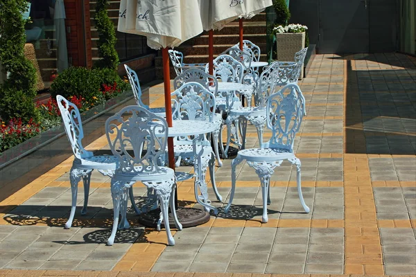 Fauteuils in café — Stockfoto