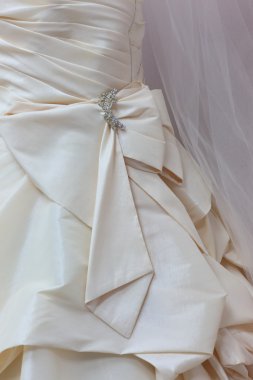 Fragment of a wedding dress.