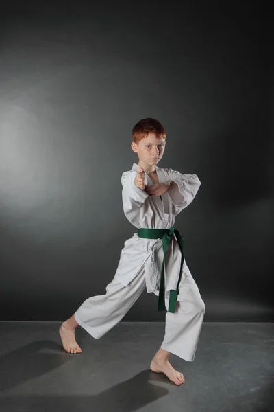 Karate w ataku. — Zdjęcie stockowe