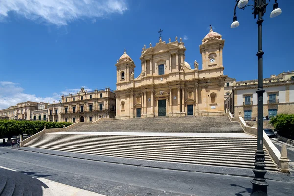 Baroque cathedral of Saint Nicholas, in Noto — Stock Photo, Image