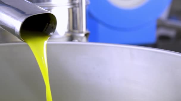 Herstellung Von Nativem Olivenöl Extra Einer Ölmühle Von Der Ernte — Stockvideo