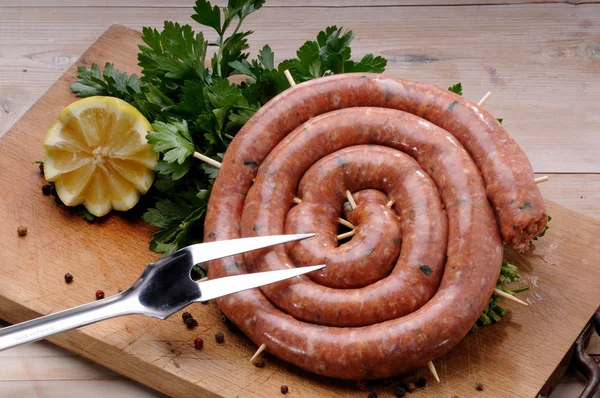 Типичная сицилийская свиная колбаса — стоковое фото