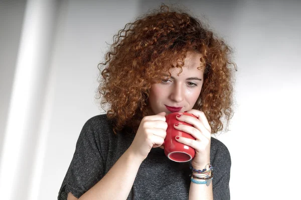 Drinking a tea — Stock Photo, Image