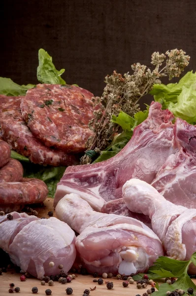 Raw mixed meat — Stock Photo, Image