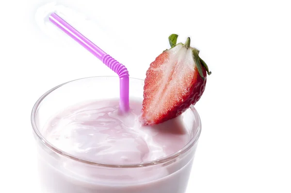 Çilekli milkshake — Stok fotoğraf