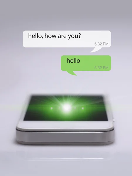 Smartphone ve mesaj simgeleri. 