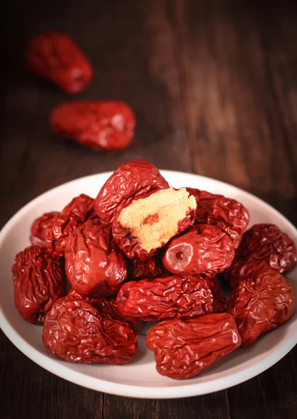 Dried chinese jujubes fruits — Stock Photo, Image