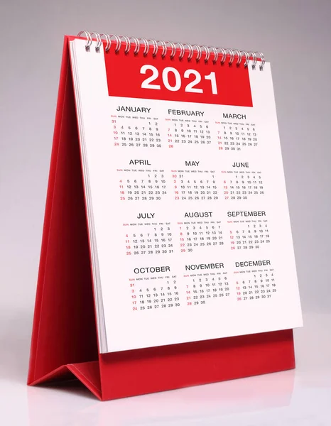 Egyszerű Asztali Naptár 2020 Évre — Stock Fotó
