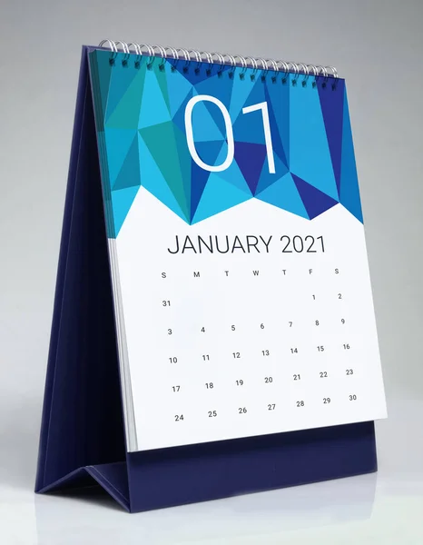 Egyszerű Asztali Naptár 2020 Januárjára — Stock Fotó