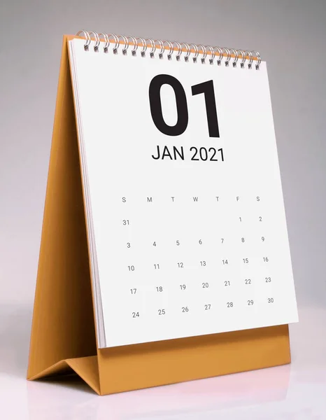 Enkel Skrivbordskalender För Januari 2020 — Stockfoto