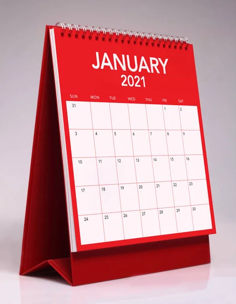 2020年1月の簡易デスクカレンダー — ストック写真