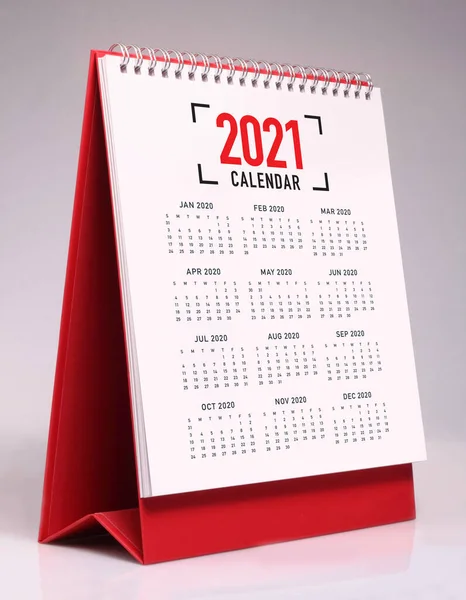 2020 Yılı Için Basit Masa Takvimi — Stok fotoğraf