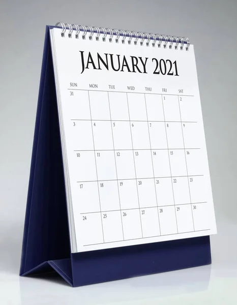 Einfacher Schreibtischkalender Für Januar 2020 — Stockfoto