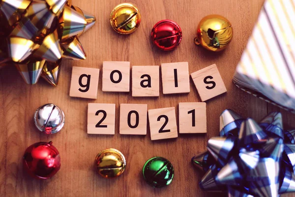 Goals 2021 Colorful Decoration Discover How Setting Goals Can Bring — Stock Photo, Image
