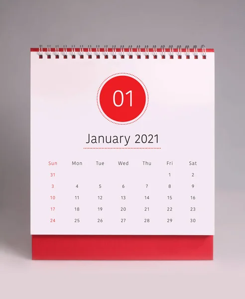 Enkel Skrivbordskalender För Januari 2020 — Stockfoto