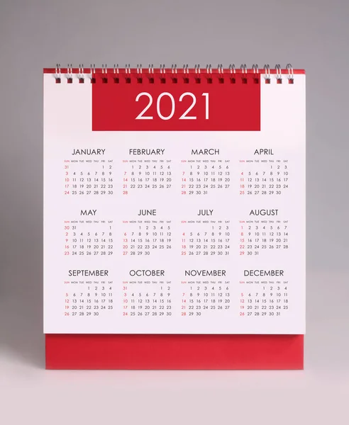 Egyszerű Asztali Naptár 2020 Évre — Stock Fotó
