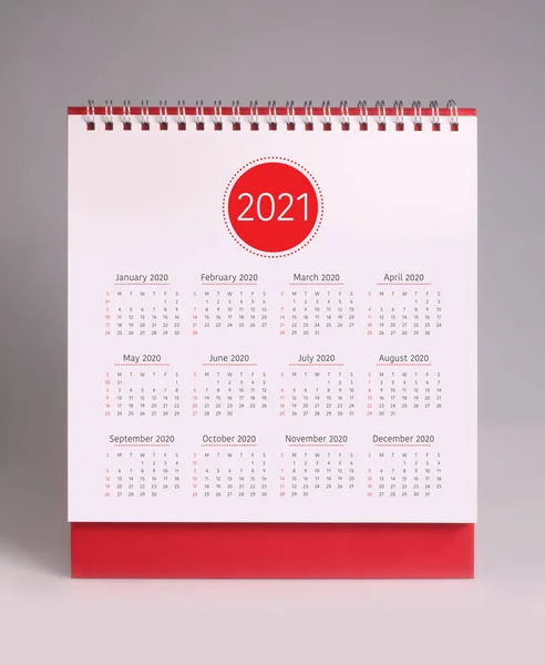 2020 Yılı Için Basit Masa Takvimi — Stok fotoğraf