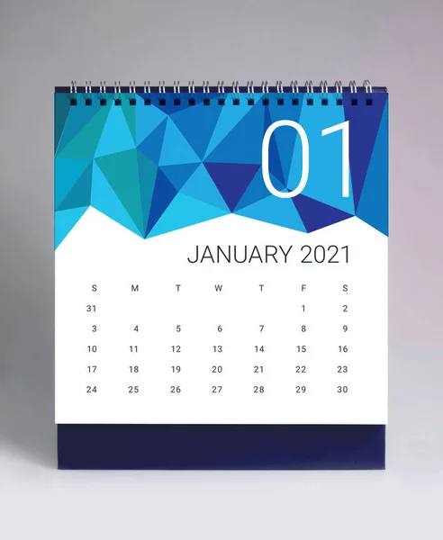 Calendario Scrittoio Semplice Gennaio 2020 — Foto Stock