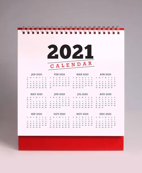 Calendario Scrittoio Semplice Anno 2020 — Foto Stock