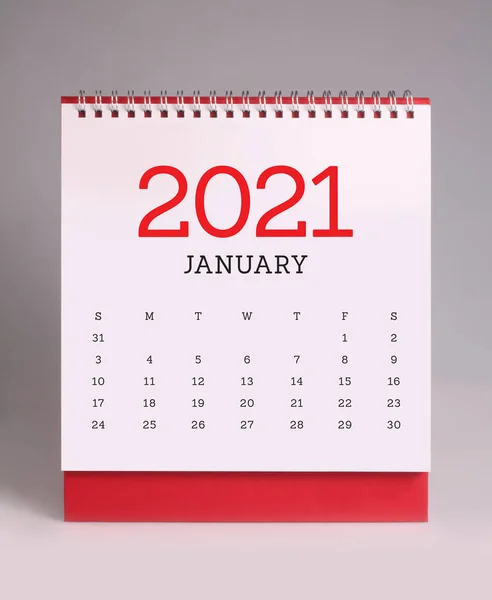 Egyszerű Asztali Naptár 2020 Januárjára — Stock Fotó