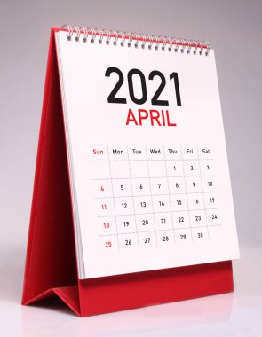 Nisan 2021 için basit masa takvimi