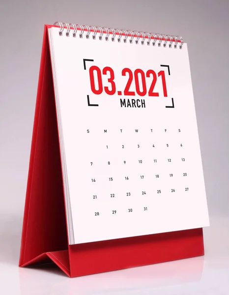 Calendar Birou Simplu Pentru Martie 202 — Fotografie, imagine de stoc