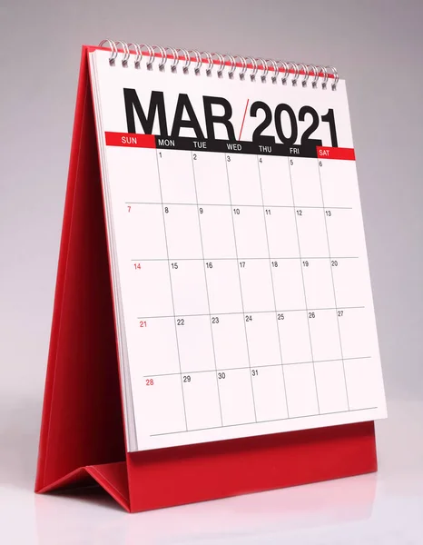 Calendar Birou Simplu Pentru Martie 202 — Fotografie, imagine de stoc