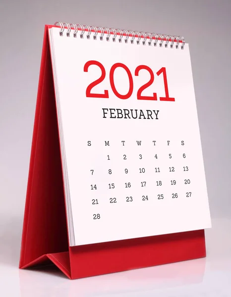 Calendar Birou Simplu Pentru Februarie 202 — Fotografie, imagine de stoc