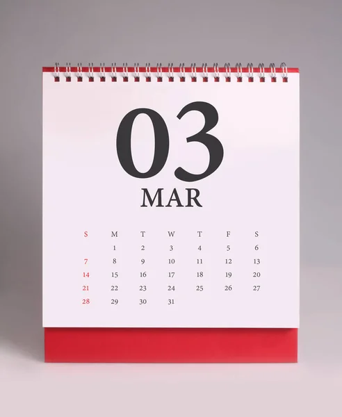 Jednoduchý Pracovní Kalendář Pro Březen 202 — Stock fotografie