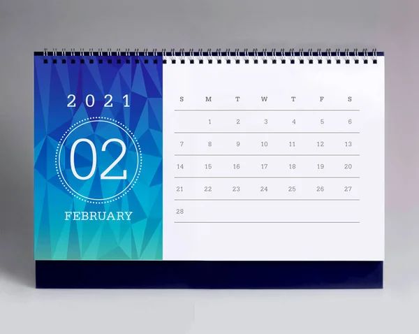 Enkel Skrivbordskalender För Februari 202 — Stockfoto