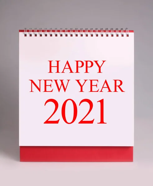 Calendario Escritorio Simple Para Año Nuevo 2021 Año Nuevo Primer — Foto de Stock