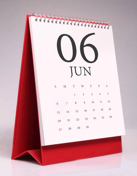 Einfacher Schreibtischkalender Für Juni 202 — Stockfoto