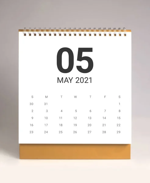 Prosty Kalendarz Biurkowy Maj 202 — Zdjęcie stockowe